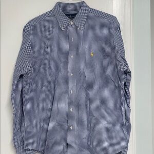 Ralph Lauren Navy Checkered Classic Fit Shirt